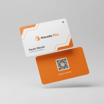 Cartão de Visita Digital com Perfil Gerenciável, NFC e QR Code para vendedor atacadista