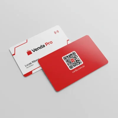 Cartão de Visita Digital com Perfil Gerenciável, NFC e QR Code para vendedor de loja