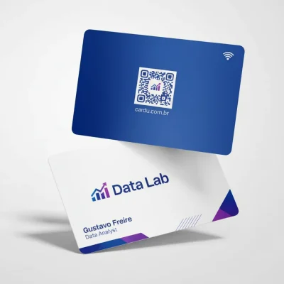 Cartão de Visita digital com NFC e QR Code para analista de dados
