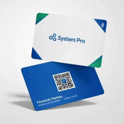 Cartão de Visita digital com NFC e QR Code para analista de sistemas