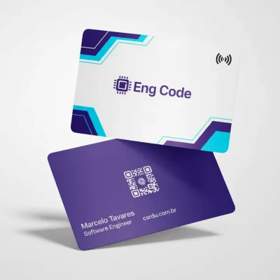 Cartão de Visita digital com NFC e QR Code para engenheiro de software