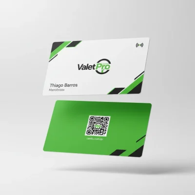 Cartão de Visita digital com NFC e QR Code para manobrista