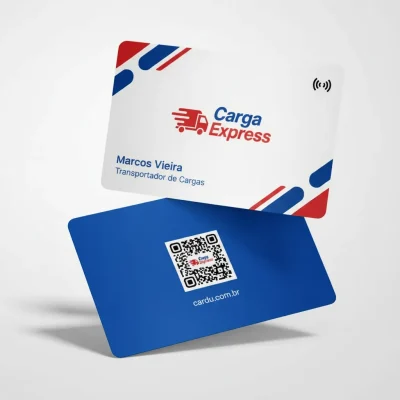 Cartão de Visita digital com NFC e QR Code para transportador de cargas