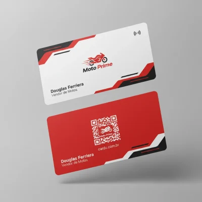 Cartão de Visita digital com NFC e QR Code para vendedor de motos